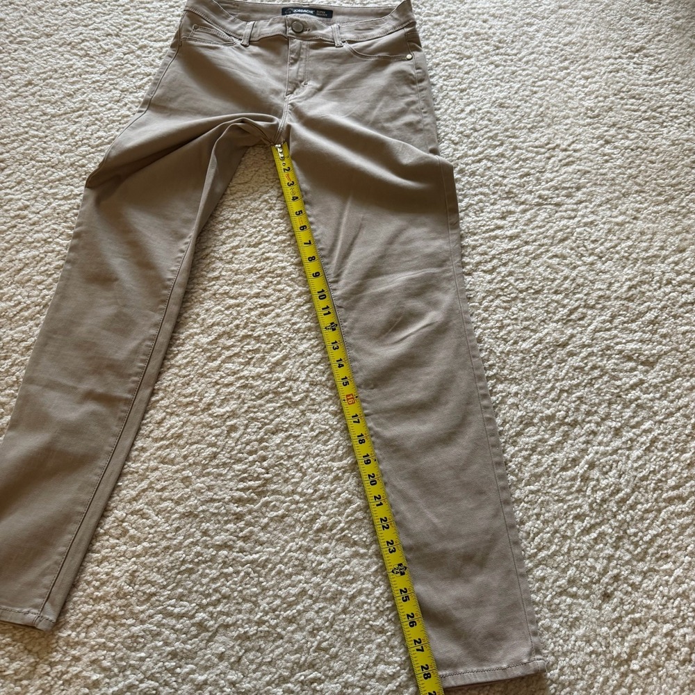 Jordache Super Skinny Soft Women Beige Size 10 Adjustable Waist Button Zip - Picture 4 of 11